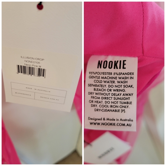 Nookie Illusion Crop - Neon Pink - Picture 4 of 6